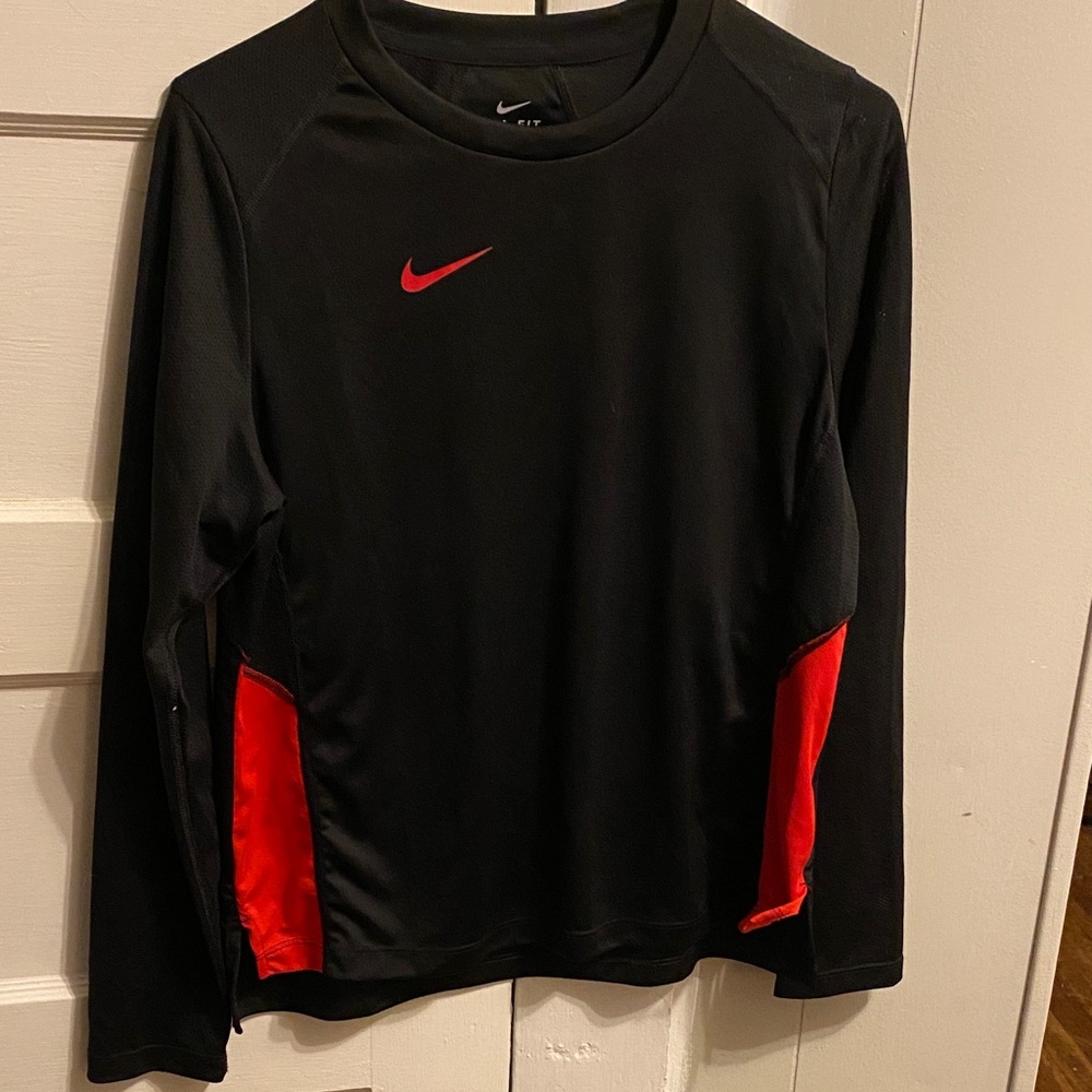 Nike Black and Red Performance Top